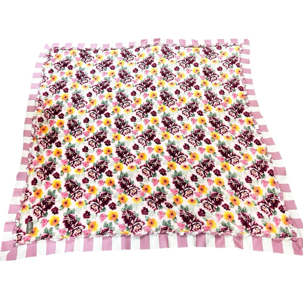 Matilda Jane Blanket Floral Once Upon A Time, Burgundy Pink Yellow Floral